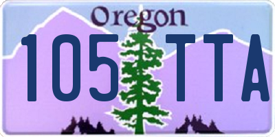 OR license plate 105TTA
