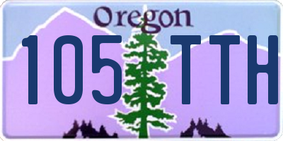 OR license plate 105TTH