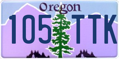 OR license plate 105TTK