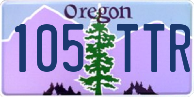 OR license plate 105TTR