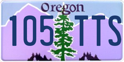 OR license plate 105TTS