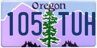 OR license plate 105TUH