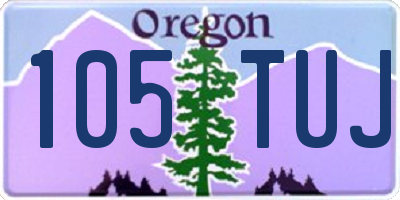 OR license plate 105TUJ