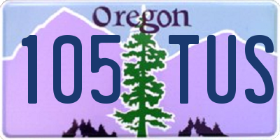 OR license plate 105TUS