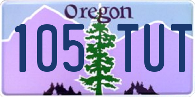 OR license plate 105TUT