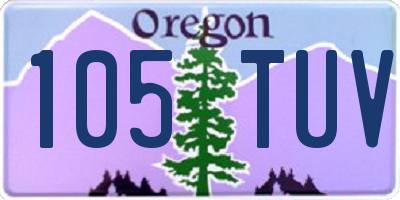 OR license plate 105TUV
