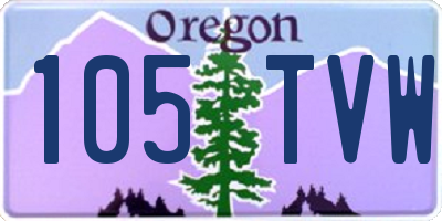 OR license plate 105TVW