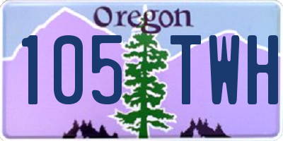 OR license plate 105TWH