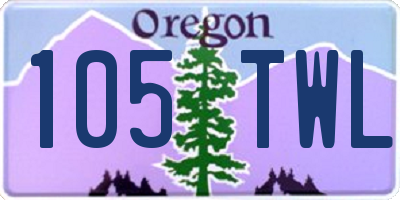OR license plate 105TWL