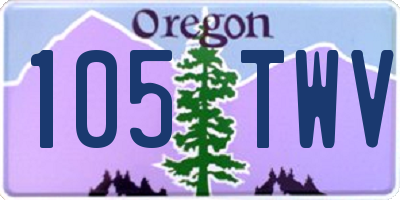 OR license plate 105TWV