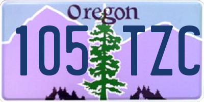 OR license plate 105TZC