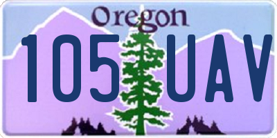 OR license plate 105UAV