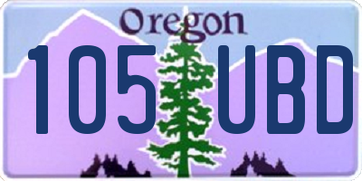 OR license plate 105UBD