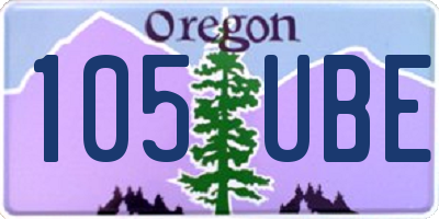OR license plate 105UBE