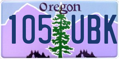 OR license plate 105UBK