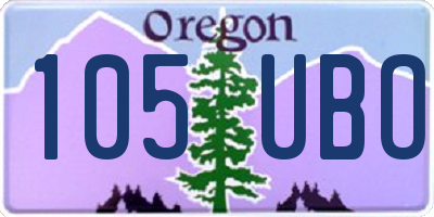 OR license plate 105UBO