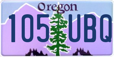 OR license plate 105UBQ