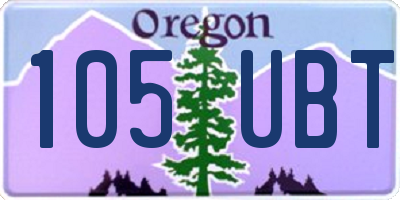 OR license plate 105UBT