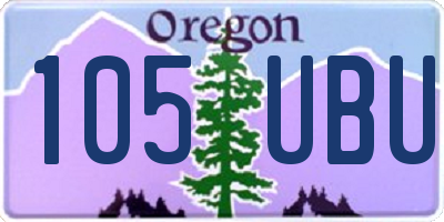OR license plate 105UBU