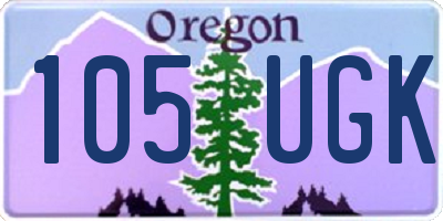 OR license plate 105UGK