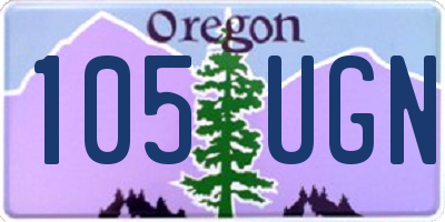 OR license plate 105UGN