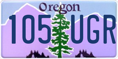 OR license plate 105UGR