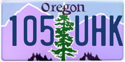 OR license plate 105UHK