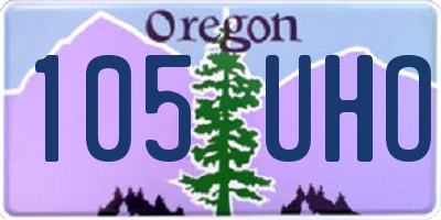 OR license plate 105UHO