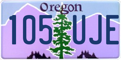 OR license plate 105UJE