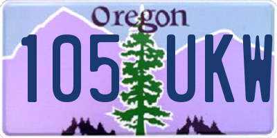 OR license plate 105UKW