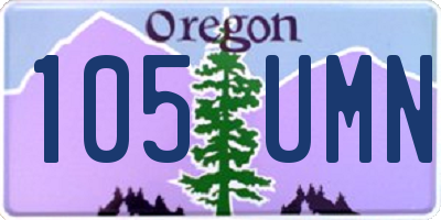 OR license plate 105UMN