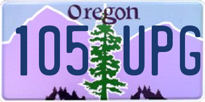 OR license plate 105UPG