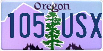 OR license plate 105USX