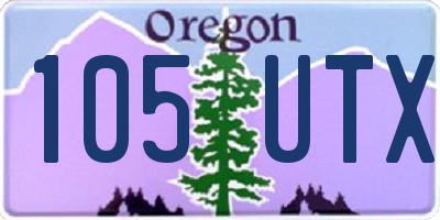 OR license plate 105UTX