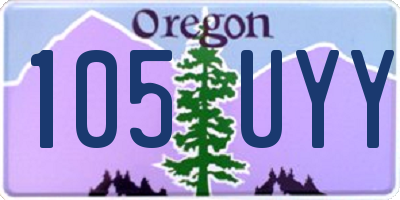 OR license plate 105UYY