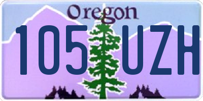 OR license plate 105UZH