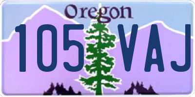 OR license plate 105VAJ