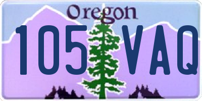 OR license plate 105VAQ