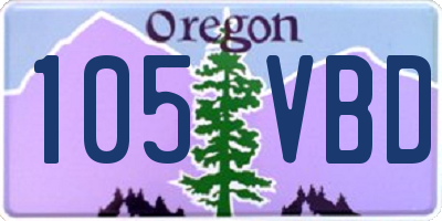 OR license plate 105VBD