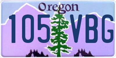 OR license plate 105VBG