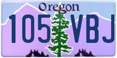 OR license plate 105VBJ