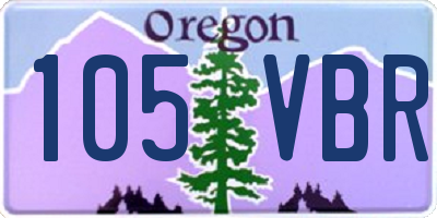 OR license plate 105VBR