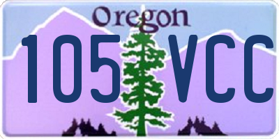 OR license plate 105VCC