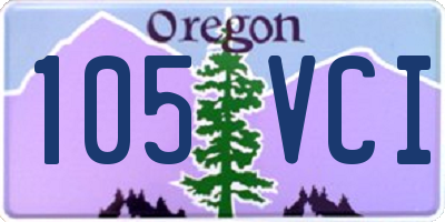 OR license plate 105VCI