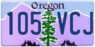 OR license plate 105VCJ