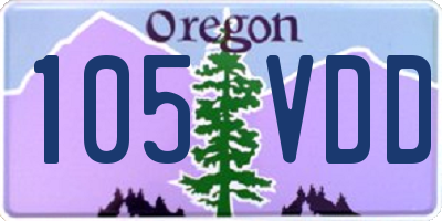 OR license plate 105VDD