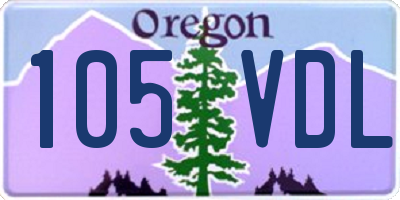OR license plate 105VDL