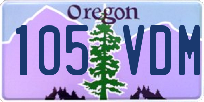 OR license plate 105VDM
