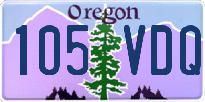 OR license plate 105VDQ