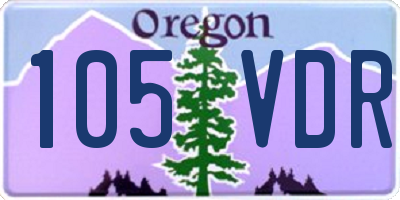 OR license plate 105VDR